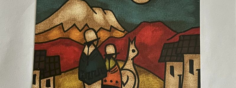 Dipinto personalizzato con ringraziamento di Gabriela, donna campesina + invito a evento on line di verifica con i beneficiari del progetto