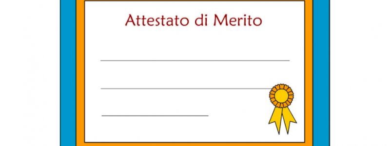 RINGRAZIAMENTO CON ATTESTATO