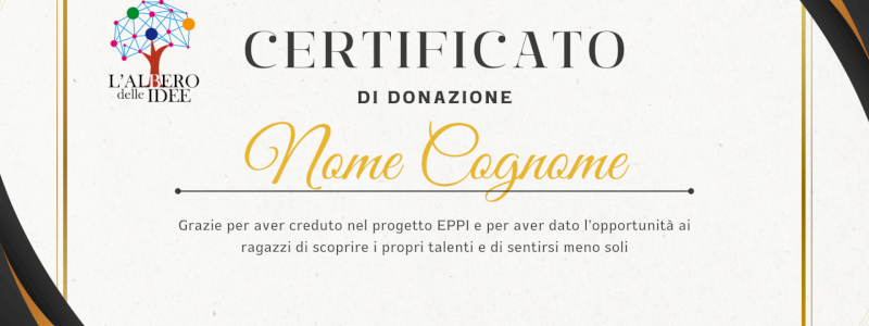 ATTESTATO DI GENEROSITA'