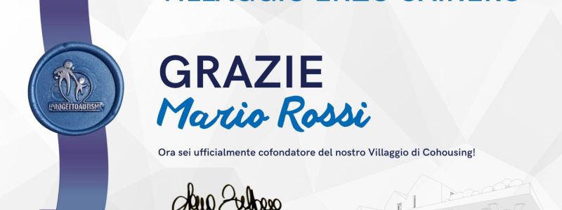 LA TARGA VIRTUALE DEL COFONDATORE