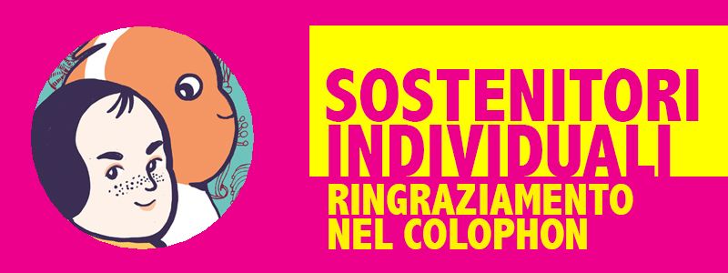 Sostenitori individuali con ringraziamento colophon