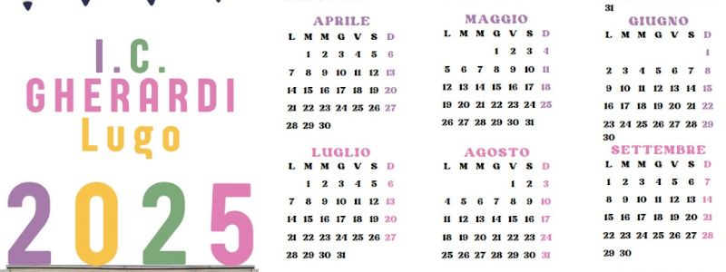 Calendario anno 2025