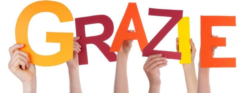 UNA MAIL DI RINGRAZIAMENTO DA PARTE DI TUTTI NOI!