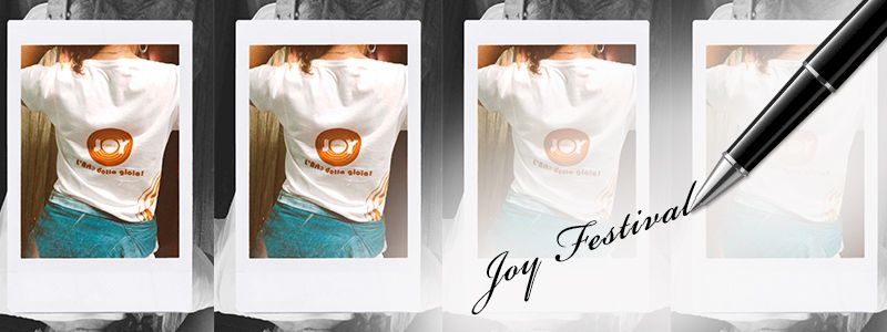 T-Shirt del JOY FESTIVAL autografata dal tuo Artista Preferito direttamente a casa tua!