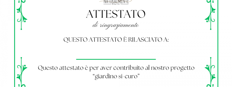 Un diploma di ringraziamento per te