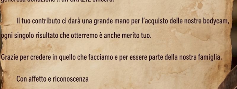 Pergamena di ringraziamento