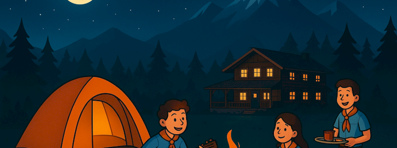 Camminata in montagna con pernotto