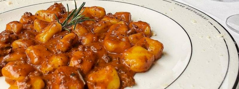 Piatto di gnocchi alla Sagra de le Raze di Staranzano