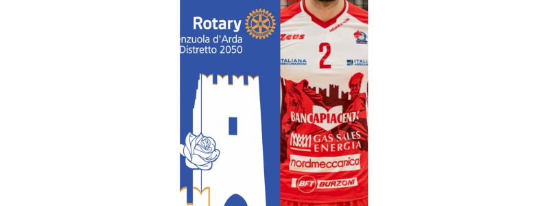 Maglietta pallavolo Bluenergy e Gagliardetto Rotary