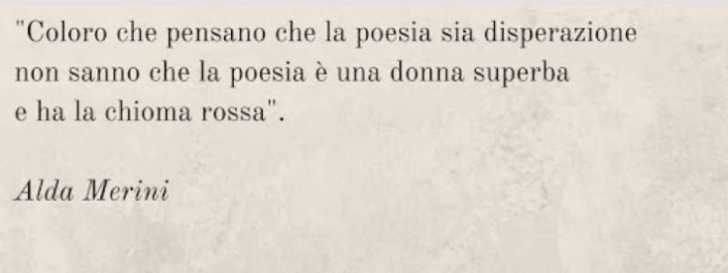 Una poesia a domicilio